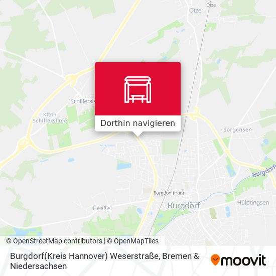 Burgdorf(Kreis Hannover) Weserstraße Karte