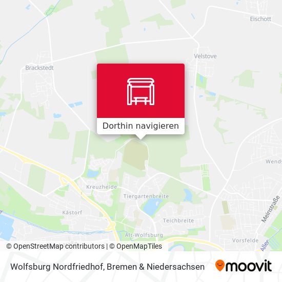 Wolfsburg Nordfriedhof Karte
