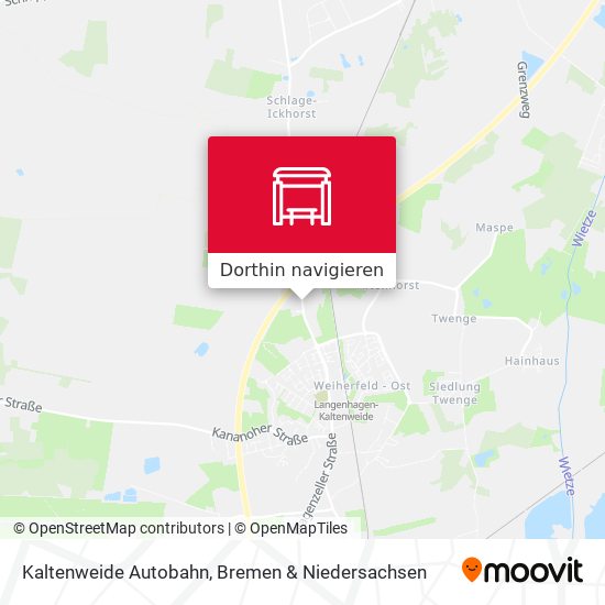 Kaltenweide Autobahn Karte
