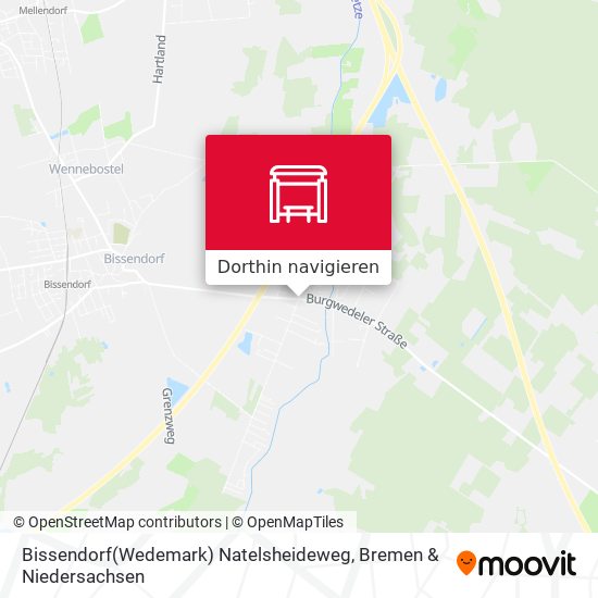Bissendorf(Wedemark) Natelsheideweg Karte