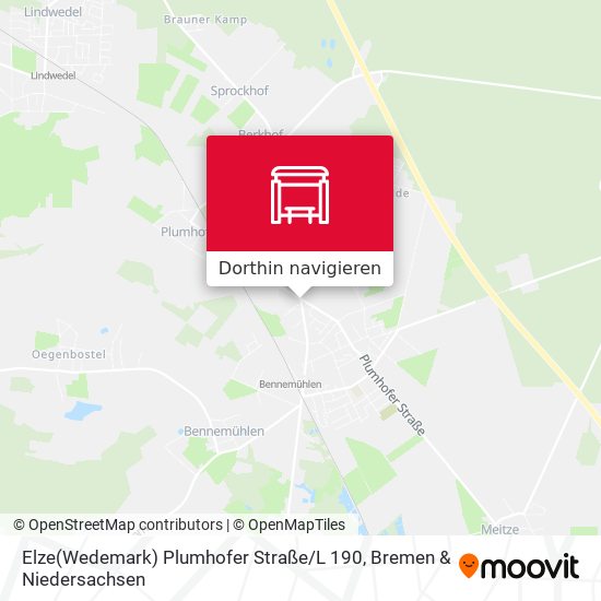 Elze(Wedemark) Plumhofer Straße / L 190 Karte