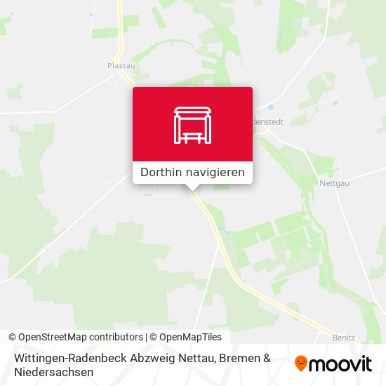 Wittingen-Radenbeck Abzweig Nettau Karte