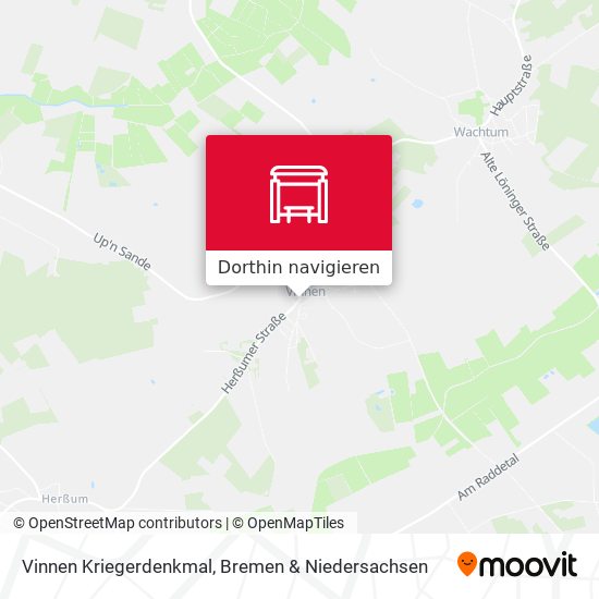 Vinnen Kriegerdenkmal Karte