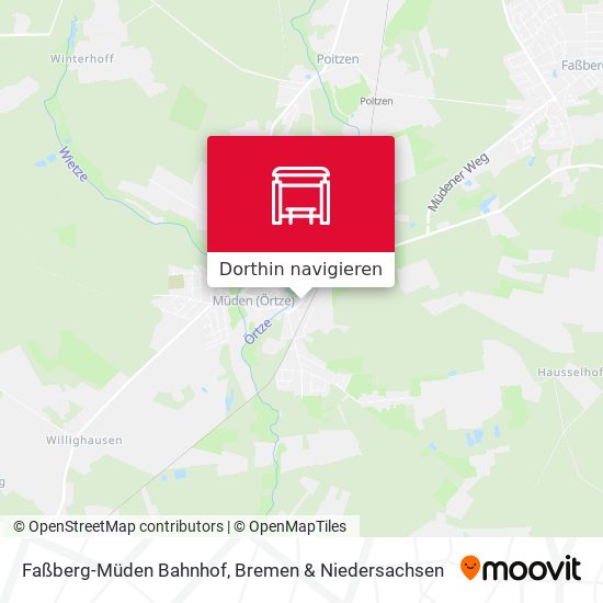 Faßberg-Müden Bahnhof Karte