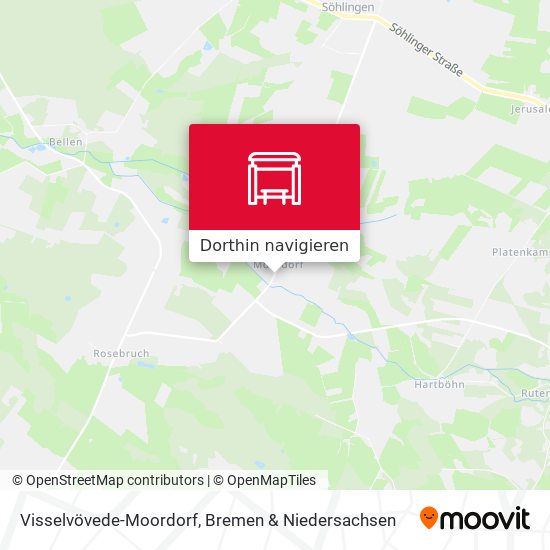 Visselvövede-Moordorf Karte