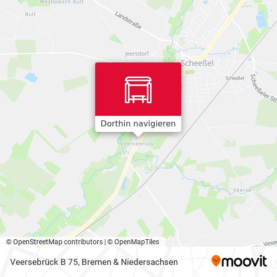 Veersebrück B 75 Karte