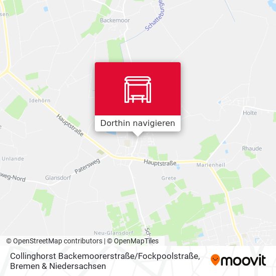Collinghorst Backemoorerstraße / Fockpoolstraße Karte