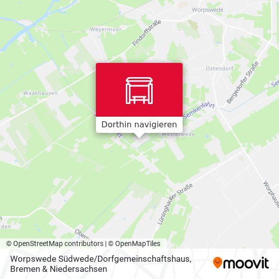 Worpswede Südwede / Dorfgemeinschaftshaus Karte
