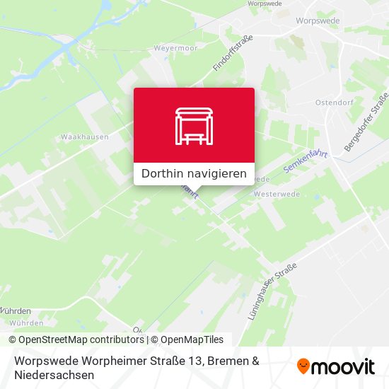 Worpswede Worpheimer Straße 13 Karte