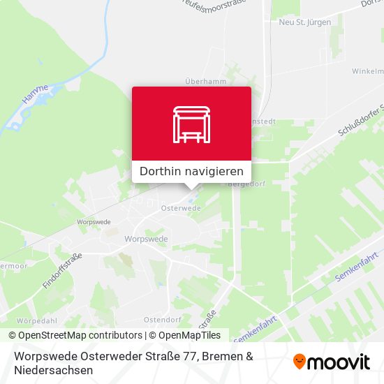 Worpswede Osterweder Straße 77 Karte
