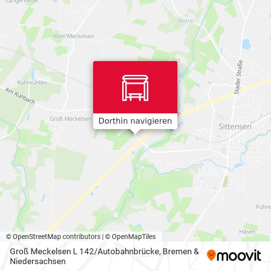Groß Meckelsen L 142 / Autobahnbrücke Karte