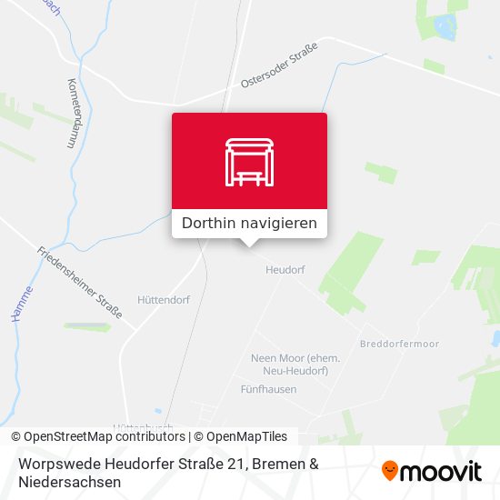 Worpswede Heudorfer Straße 21 Karte