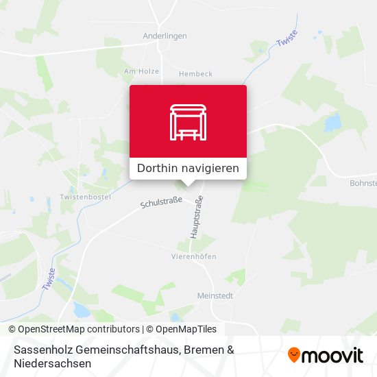 Sassenholz Gemeinschaftshaus Karte