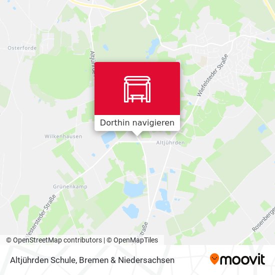 Altjührden Schule Karte