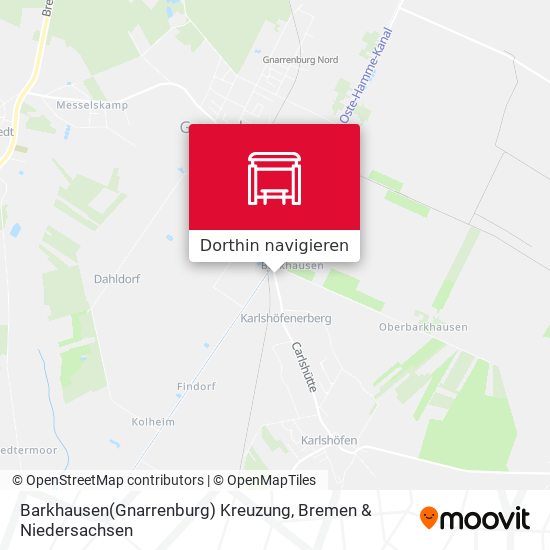 Barkhausen(Gnarrenburg) Kreuzung Karte