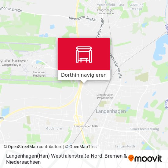 Langenhagen(Han) Westfalenstraße-Nord Karte