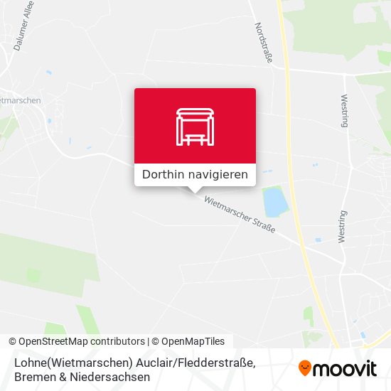 Lohne(Wietmarschen) Auclair / Fledderstraße Karte