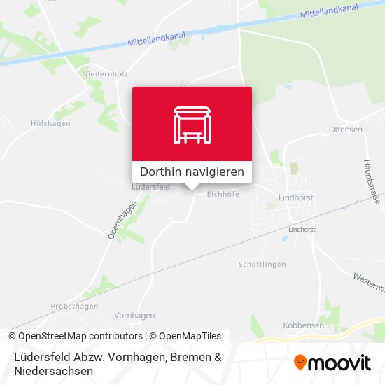 Lüdersfeld Abzw. Vornhagen Karte