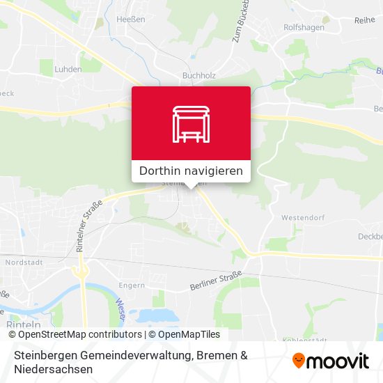 Steinbergen Gemeindeverwaltung Karte