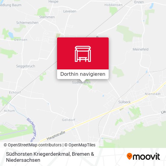 Südhorsten Kriegerdenkmal Karte