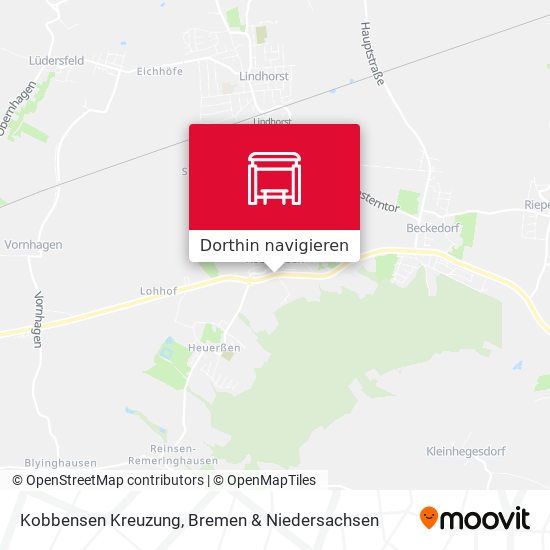 Kobbensen Kreuzung Karte