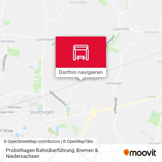 Probsthagen Bahnüberführung Karte