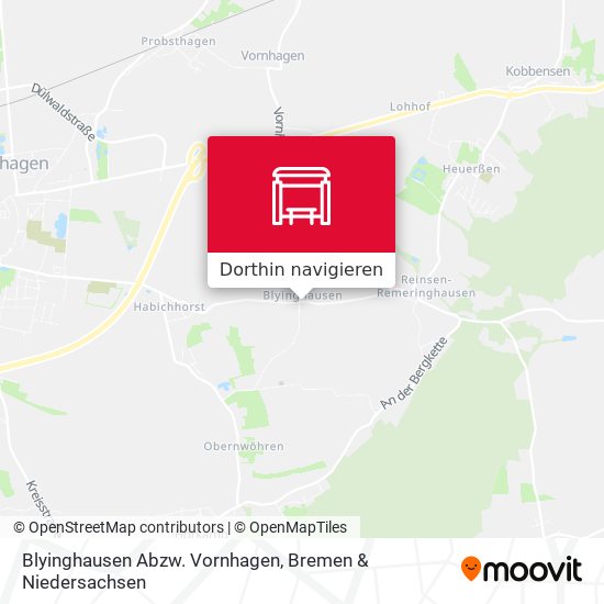 Blyinghausen Abzw. Vornhagen Karte