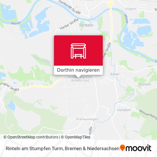 Rinteln am Stumpfen Turm Karte