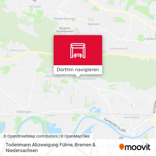 Todenmann Abzweigung Fülme Karte