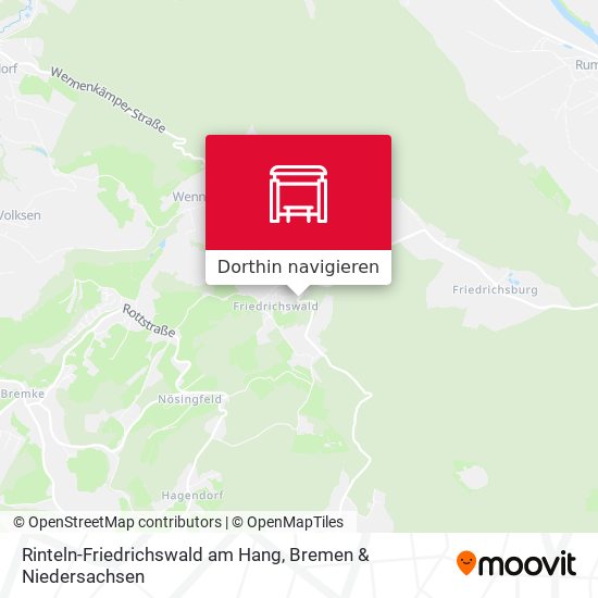 Rinteln-Friedrichswald am Hang Karte