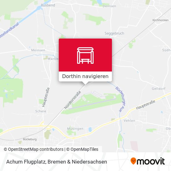Achum Flugplatz Karte