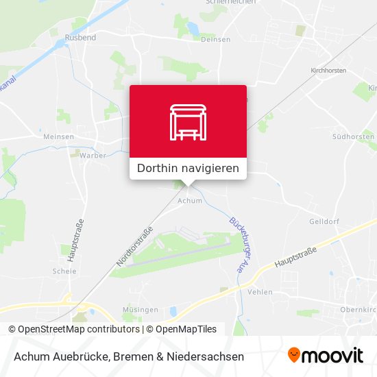 Achum Auebrücke Karte
