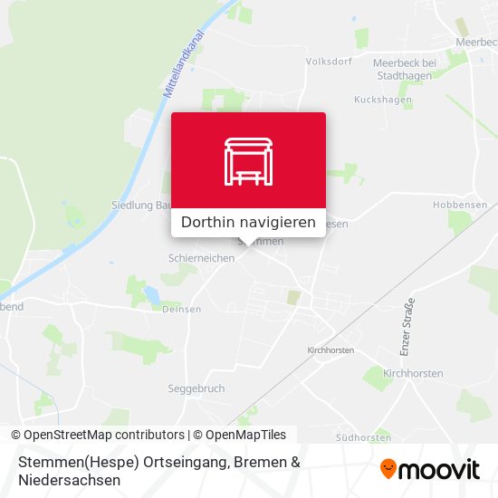 Stemmen(Hespe) Ortseingang Karte