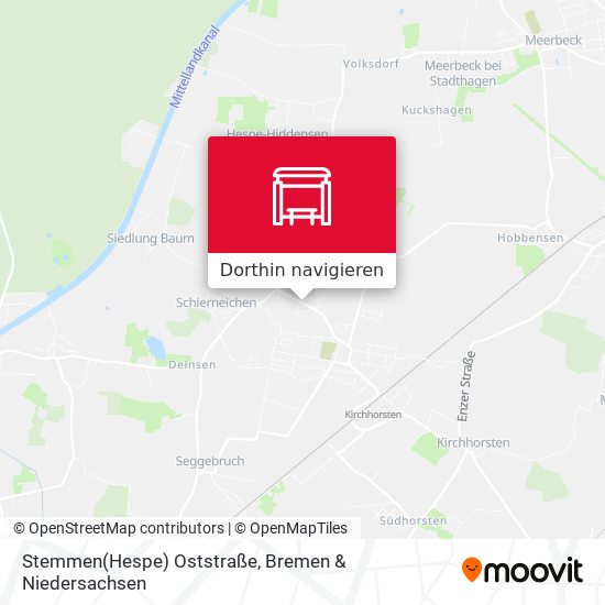 Stemmen(Hespe) Oststraße Karte