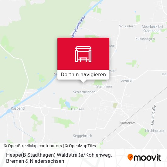 Hespe(B Stadthagen) Waldstraße / Kohlenweg Karte