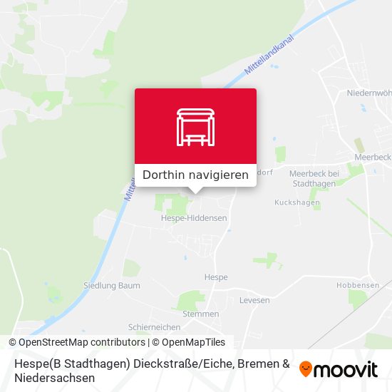 Hespe(B Stadthagen) Dieckstraße / Eiche Karte
