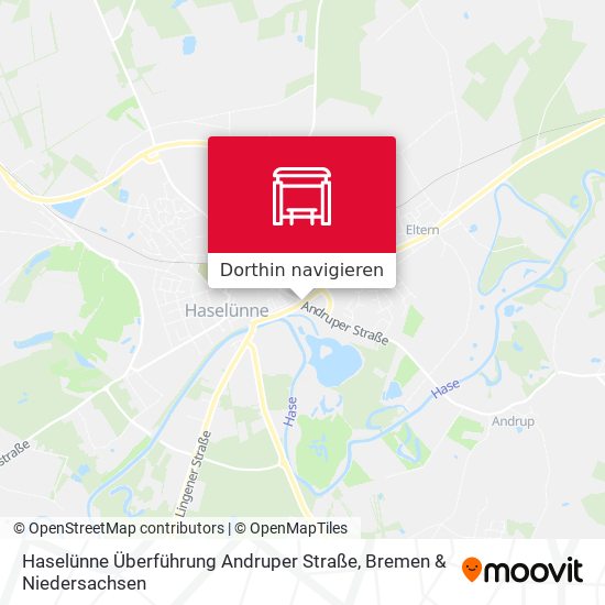 Haselünne Überführung Andruper Straße Karte