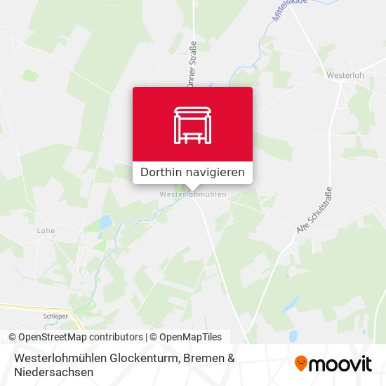Westerlohmühlen Glockenturm Karte