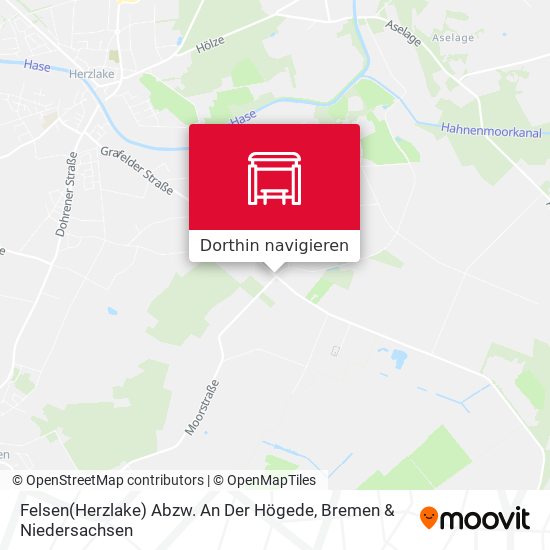 Felsen(Herzlake) Abzw. An Der Högede Karte