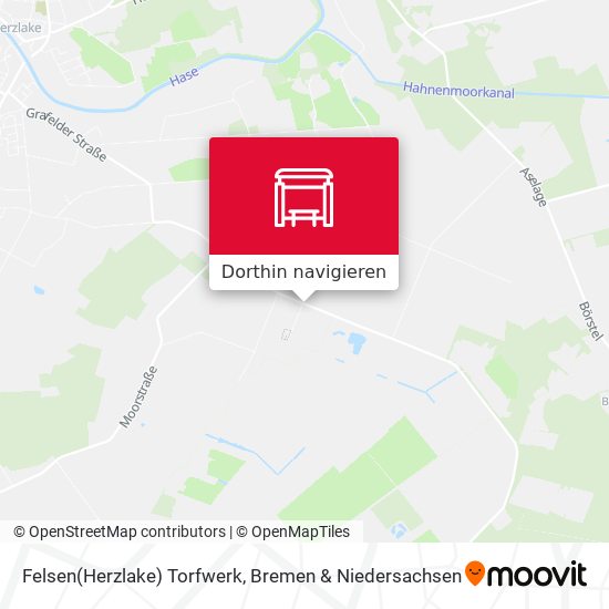 Felsen(Herzlake) Torfwerk Karte