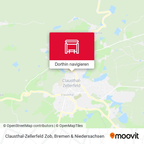 Clausthal-Zellerfeld Zob Karte