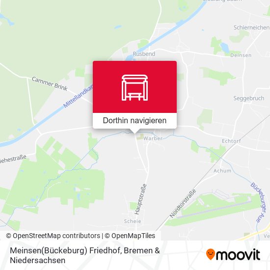 Meinsen(Bückeburg) Friedhof Karte