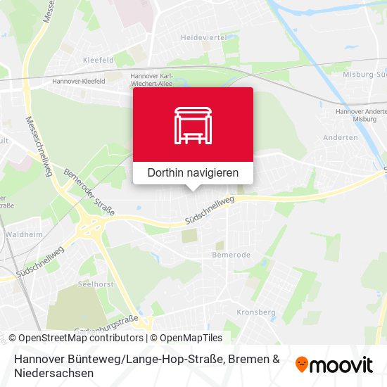 Hannover Bünteweg / Lange-Hop-Straße Karte