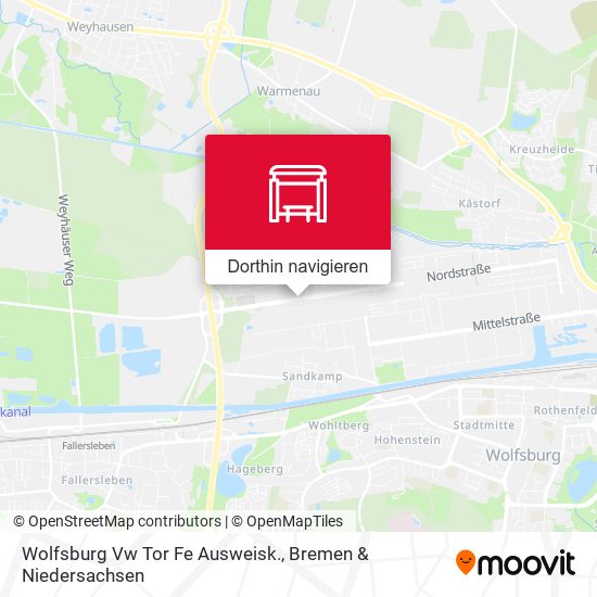 Wolfsburg Vw Tor Fe Ausweisk. Karte