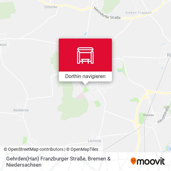 Gehrden(Han) Franzburger Straße Karte