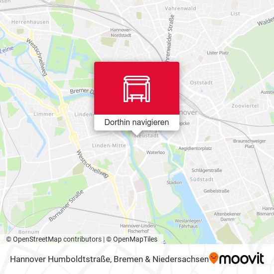 Hannover Humboldtstraße Karte