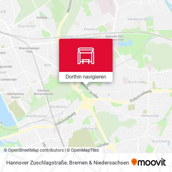 Hannover Zuschlagstraße Karte