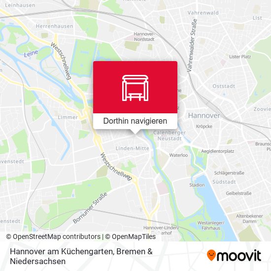 Hannover am Küchengarten Karte