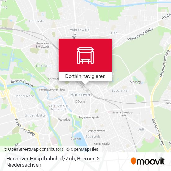 Hannover Hauptbahnhof/Zob Karte