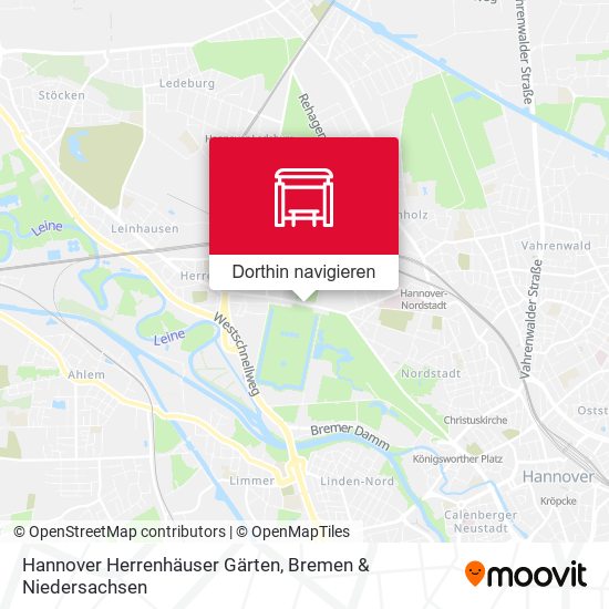 Hannover Herrenhäuser Gärten Karte